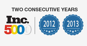 Two Consecutive years Inc 5000 Logo