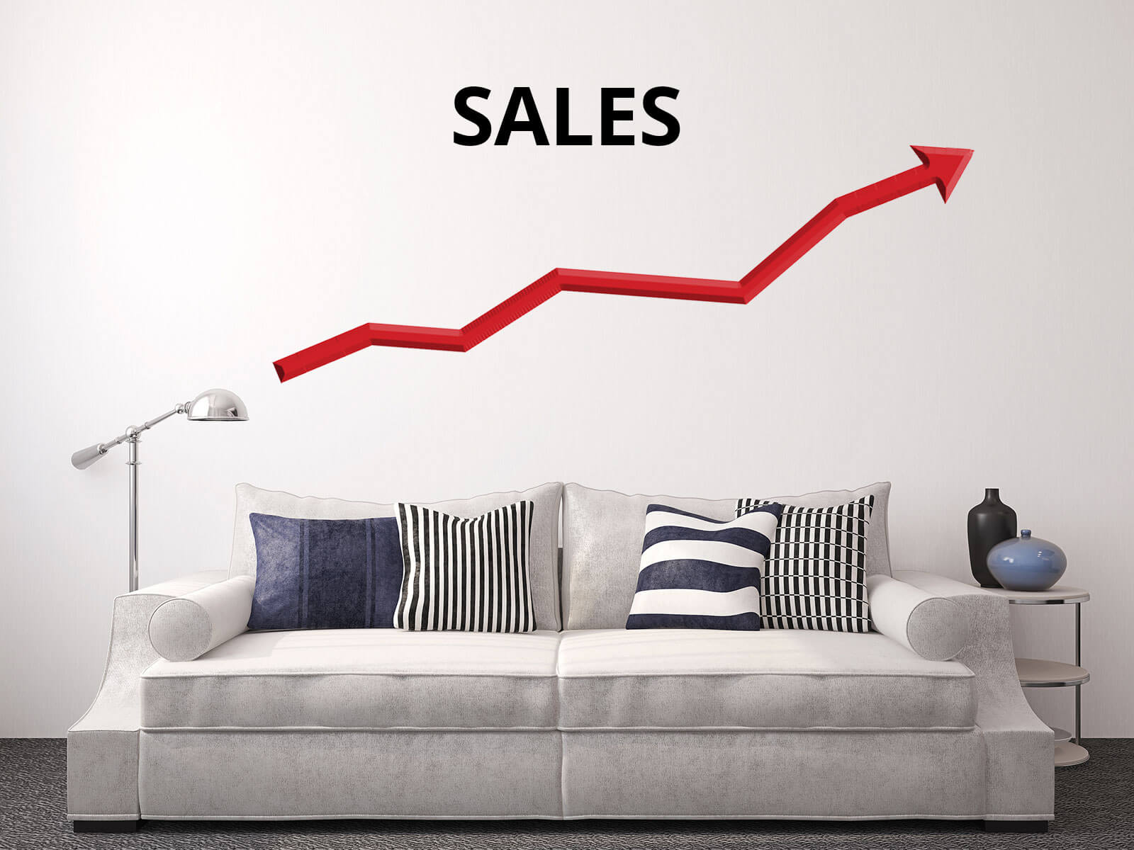 Image showing Home decor, interior design, and home furnishings industry sales growing