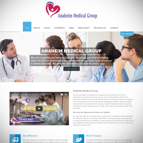 webpage mockup example with text and stock photos