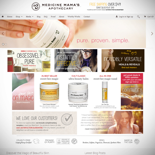 website mockup for selling products and creamswebsite mockup for selling products and creams